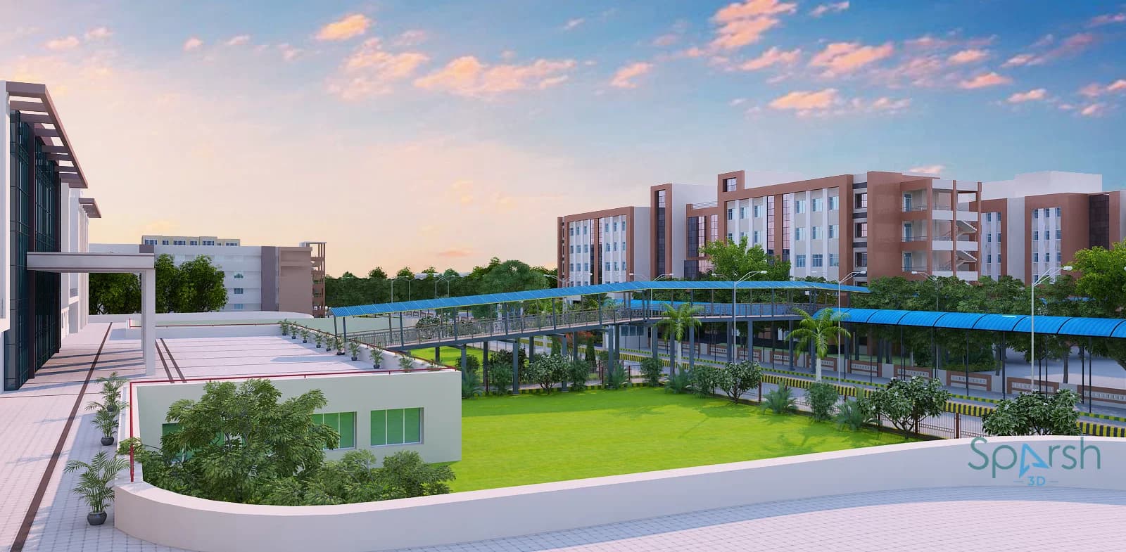 3D visualization of SGPGI Emergency Building by Sparsh 3D Lucknow